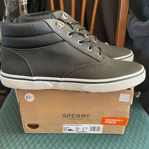 Sperry Men's Halyard Storm Black Chukka Boots STS23667 NEW